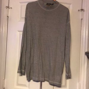 T-Shirt Long Sleeve Gray  T-shirt Cotton Size XL